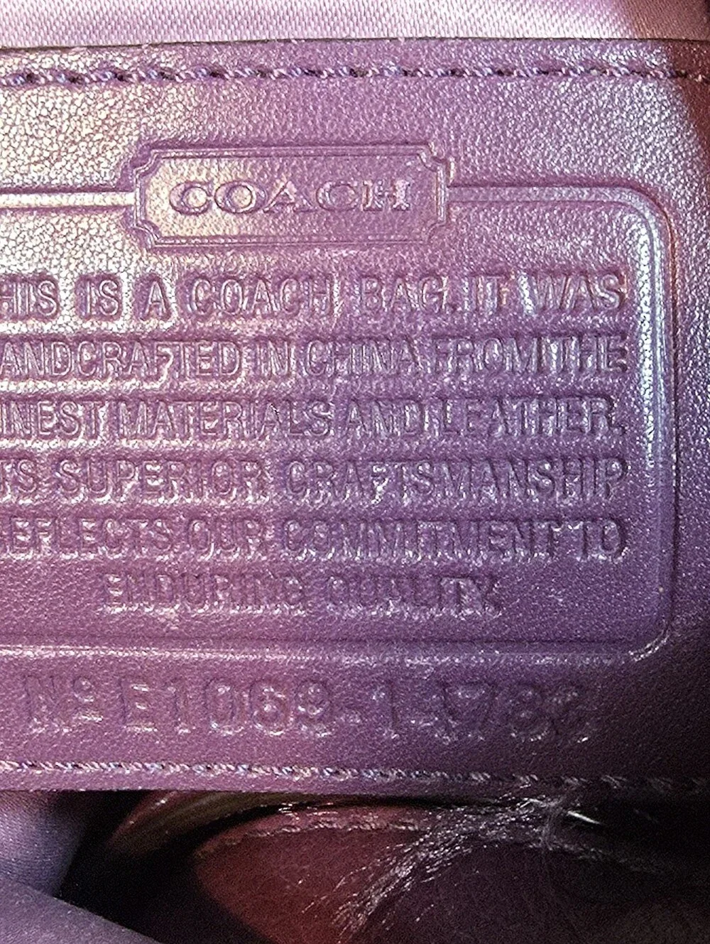 Coach Bag Kristin Purple Leather Crossbody Bag with Front Pocket